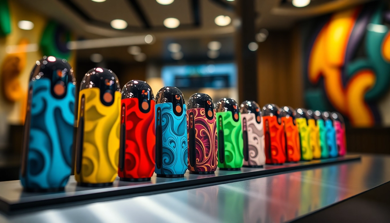 Showcasing HQD pods with vibrant flavors in an enticing arrangement, highlighting their unique designs.