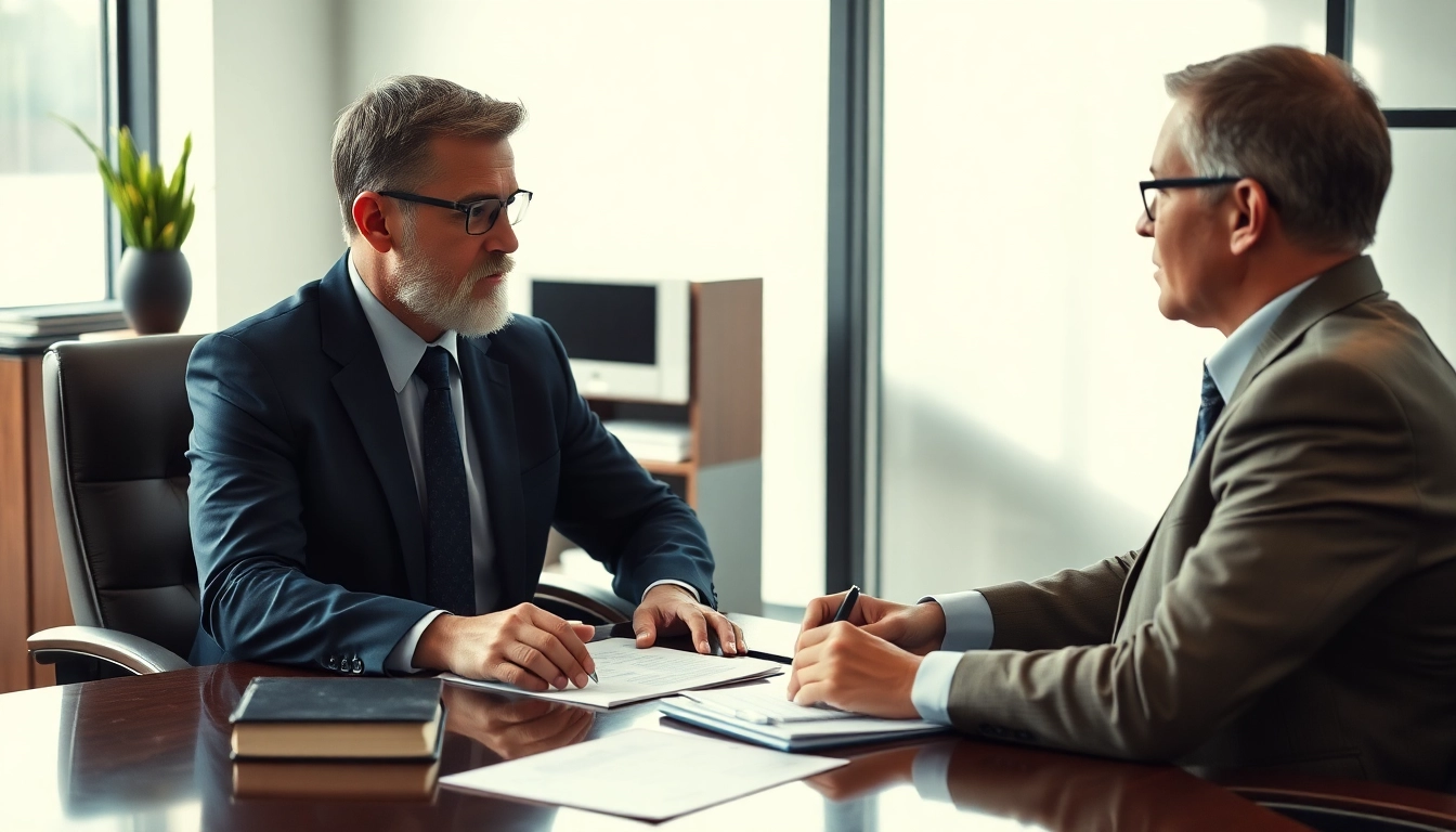 SIRVA injury attorneys discussing case details in a professional office setting.