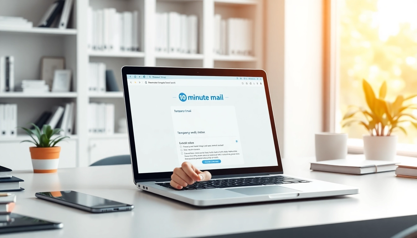 Explore the functionality of 10 minute mail through a modern digital workspace.